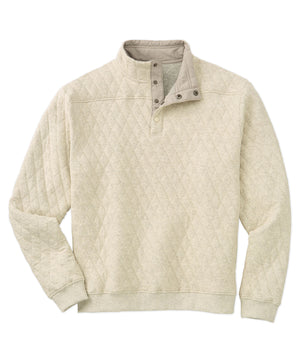 Westport Lifestyle Quilted Button Mock Pullover Sweater