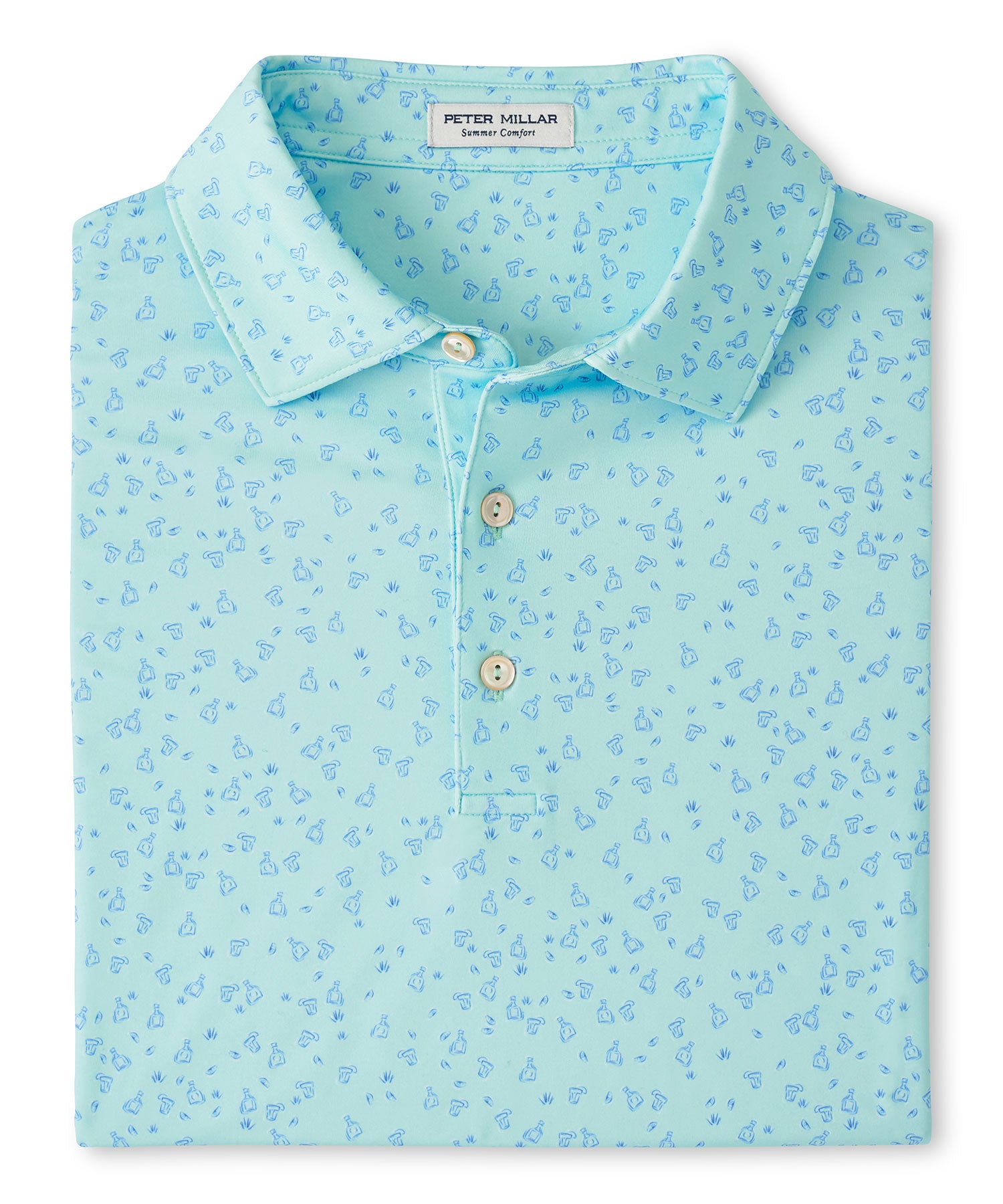 Peter Millar Short Sleeve Worth A Shot Print Polo Knit Shirt, Men's Big & Tall
