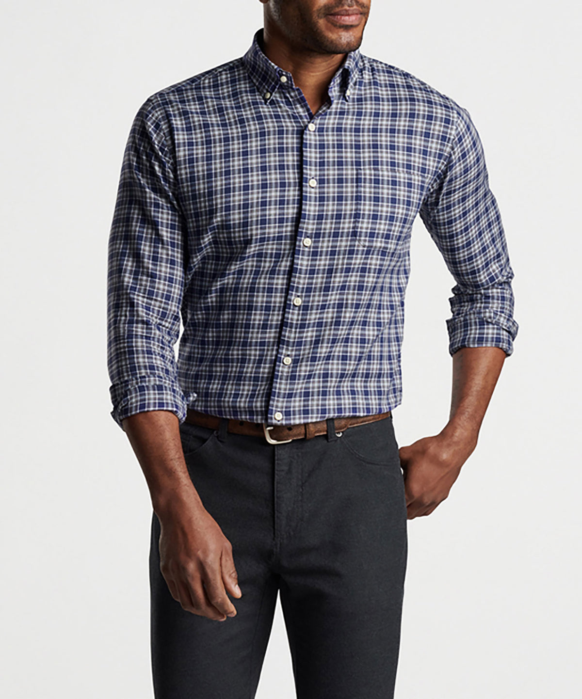 Peter Millar Long Sleeve Haight Sport Shirt, Men's Big & Tall