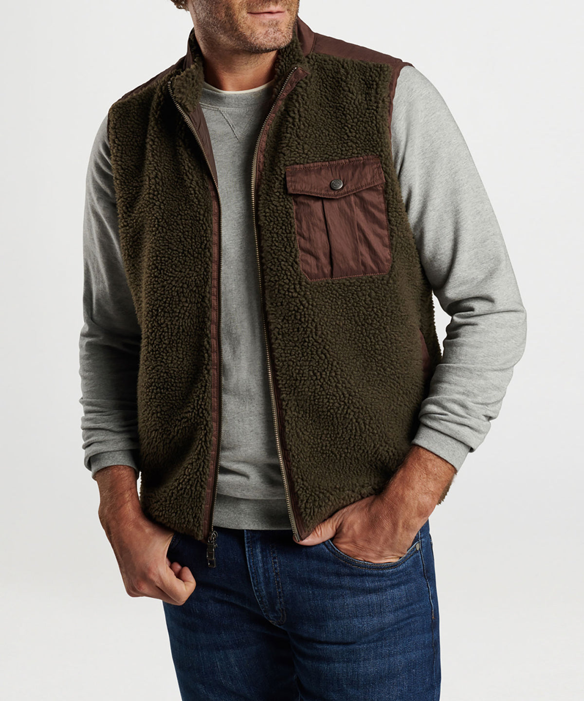 Peter Millar Pile Fleece Vest, Men's Big & Tall
