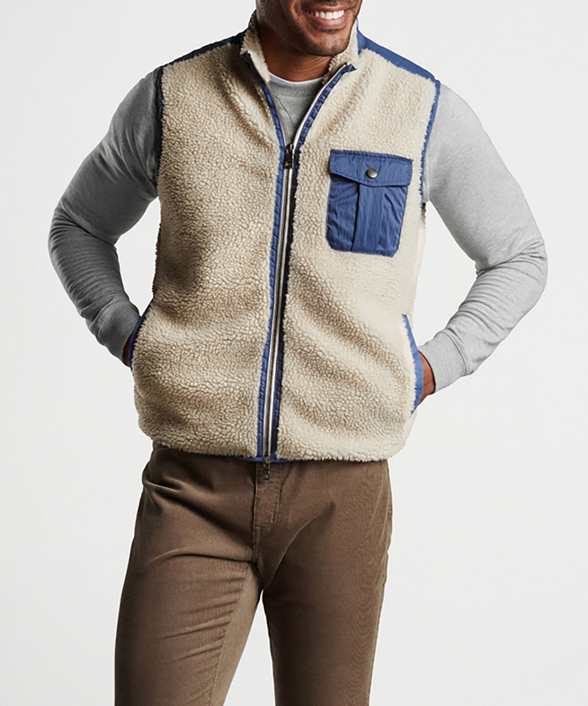 Peter Millar Pile Fleece Vest, Men's Big & Tall