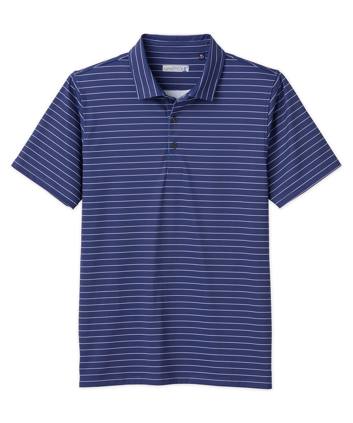 Westport Lifestyle Short Sleeve Performance Stripe Polo Shirt, Men's Big & Tall