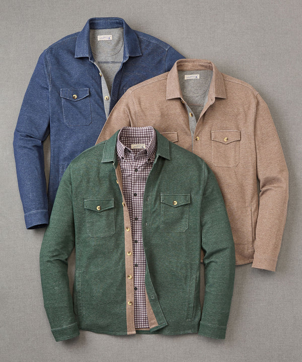 Westport Lifestyle Melange Soft CottonBlend Overshirt Westport Big