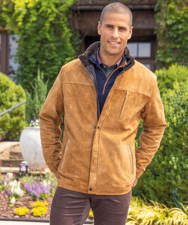 Westport Black ThreeQuarter Length Leather Coat Westport Big & Tall