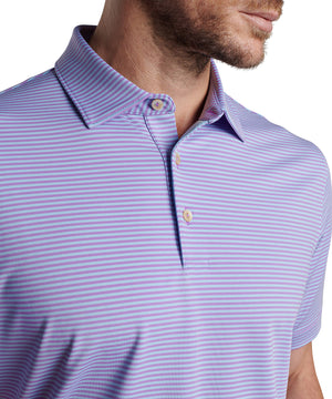 Peter Millar Short Sleeve Hales Stripe Polo Knit Shirt