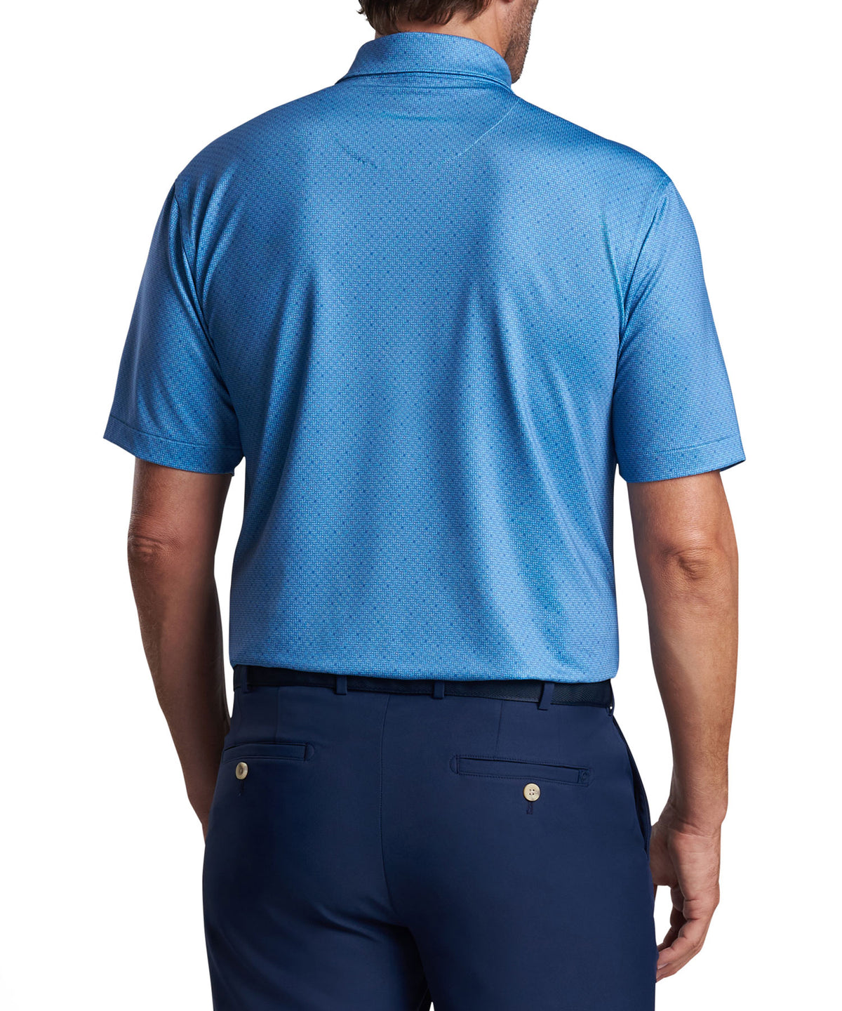 Peter Millar Short Sleeve Soriano Print Polo Knit Shirt, Men's Big & Tall