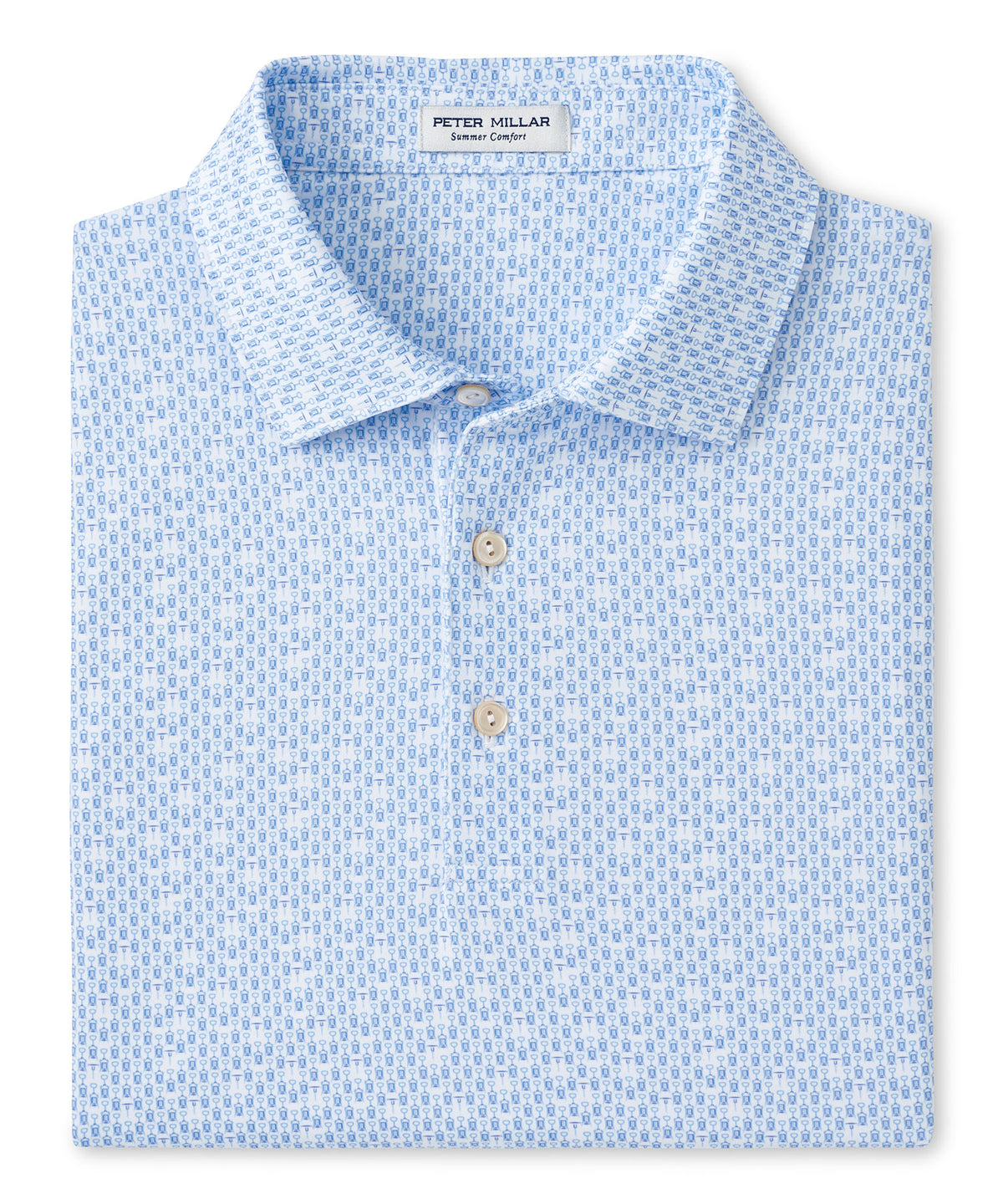 Peter Millar Short Sleeve Corkscrew Print Polo Knit Shirt, Big & Tall