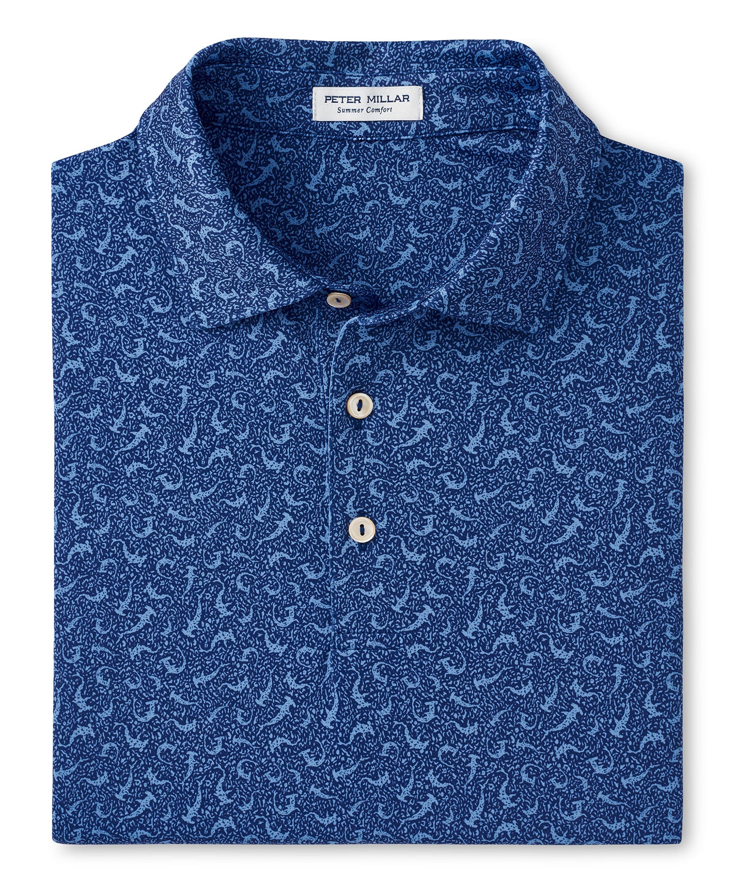 Peter Millar Short Sleeve Hammertime Print Polo Knit Shirt, Men's Big & Tall