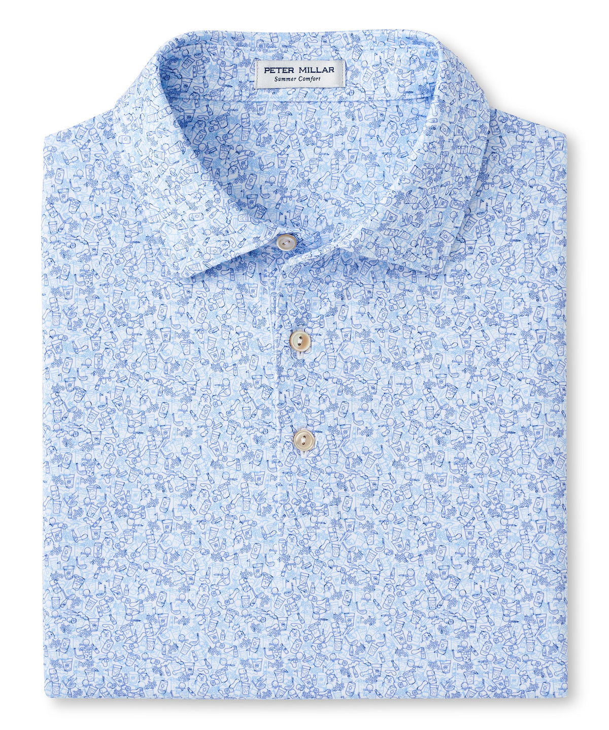 Peter Millar Short Sleeve Dazed and Transfused Print Polo Knit Shirt, Big & Tall