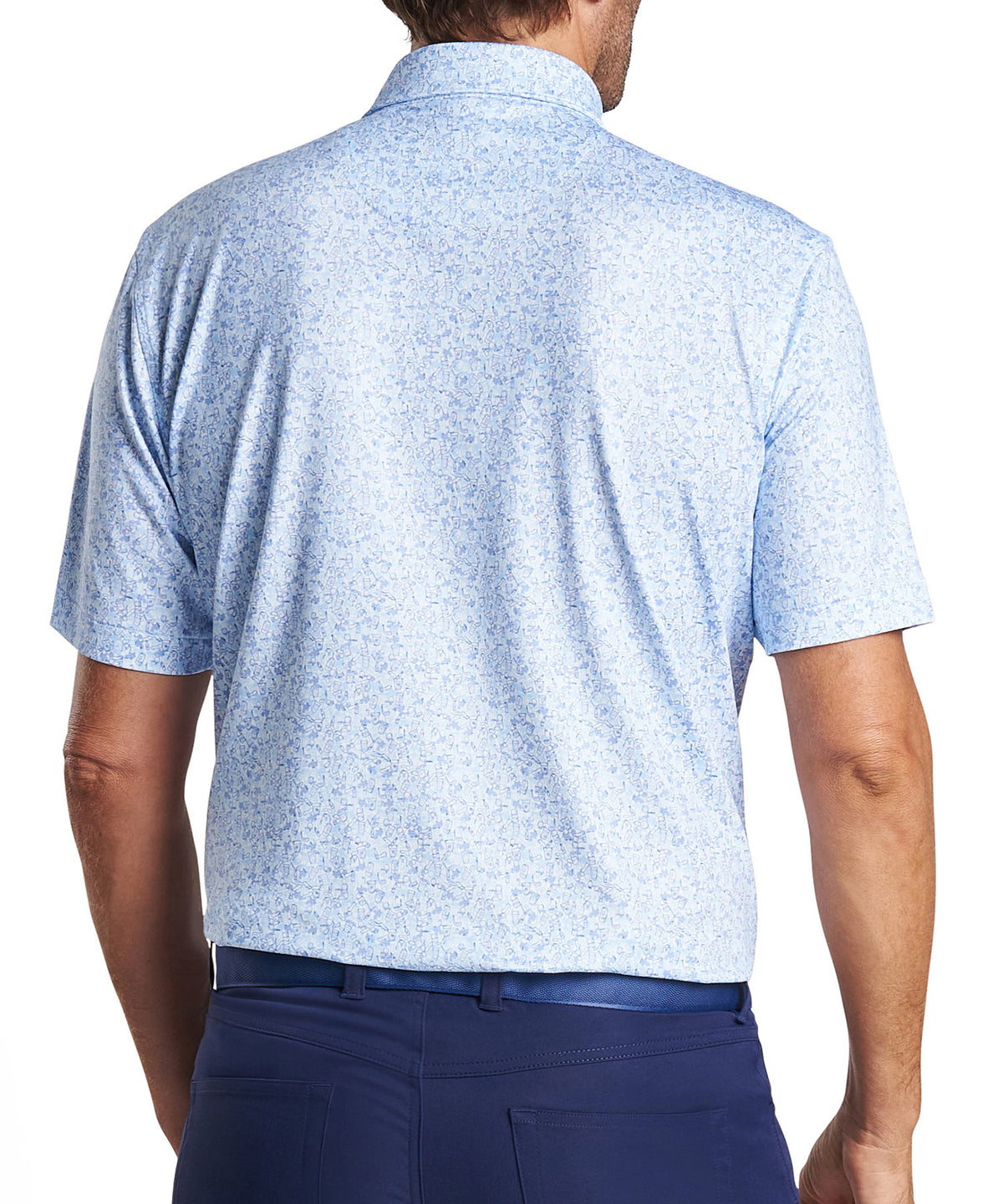 Peter Millar Short Sleeve Dazed and Transfused Print Polo Knit Shirt, Big & Tall