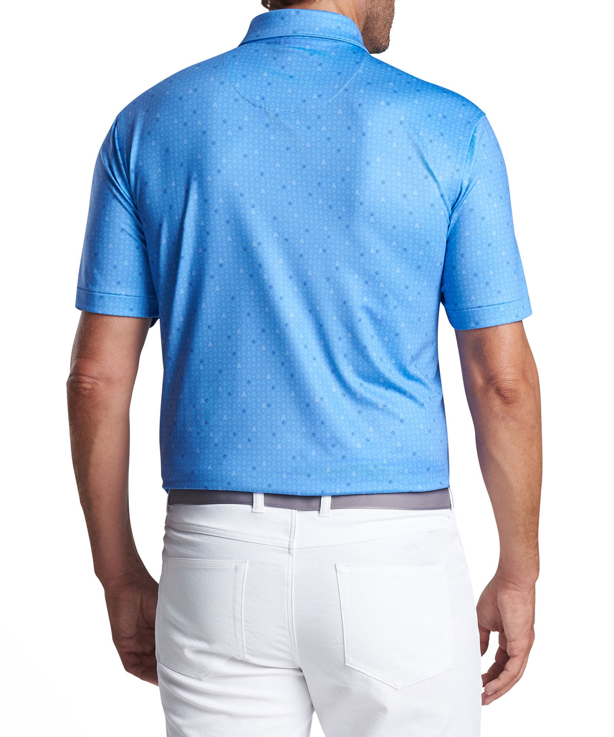 Peter Millar Short Sleeve Skull Print Polo Knit Shirt, Men's Big & Tall