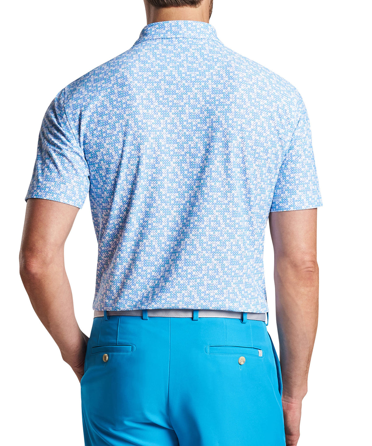 Peter Millar Short Sleeve Game Over Print Polo Knit Shirt, Men's Big & Tall