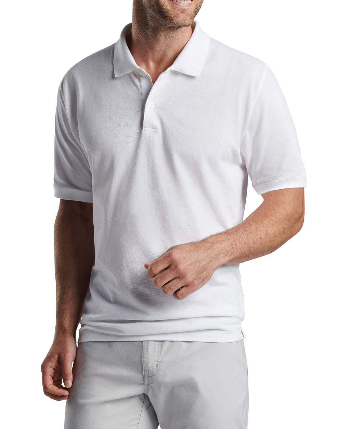 Peter Millar Short Sleeve Sunrise Pique Polo Knit Shirt, Big & Tall