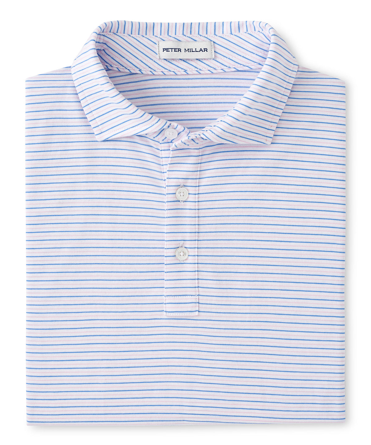 Peter Millar Short Sleeve Pilot Mill Stripe Polo Knit Shirt, Big & Tall
