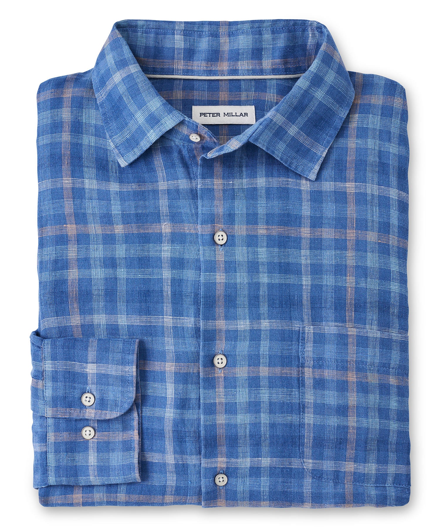 Peter Millar Long Sleeve 'Ashore' Linen Sport Shirt