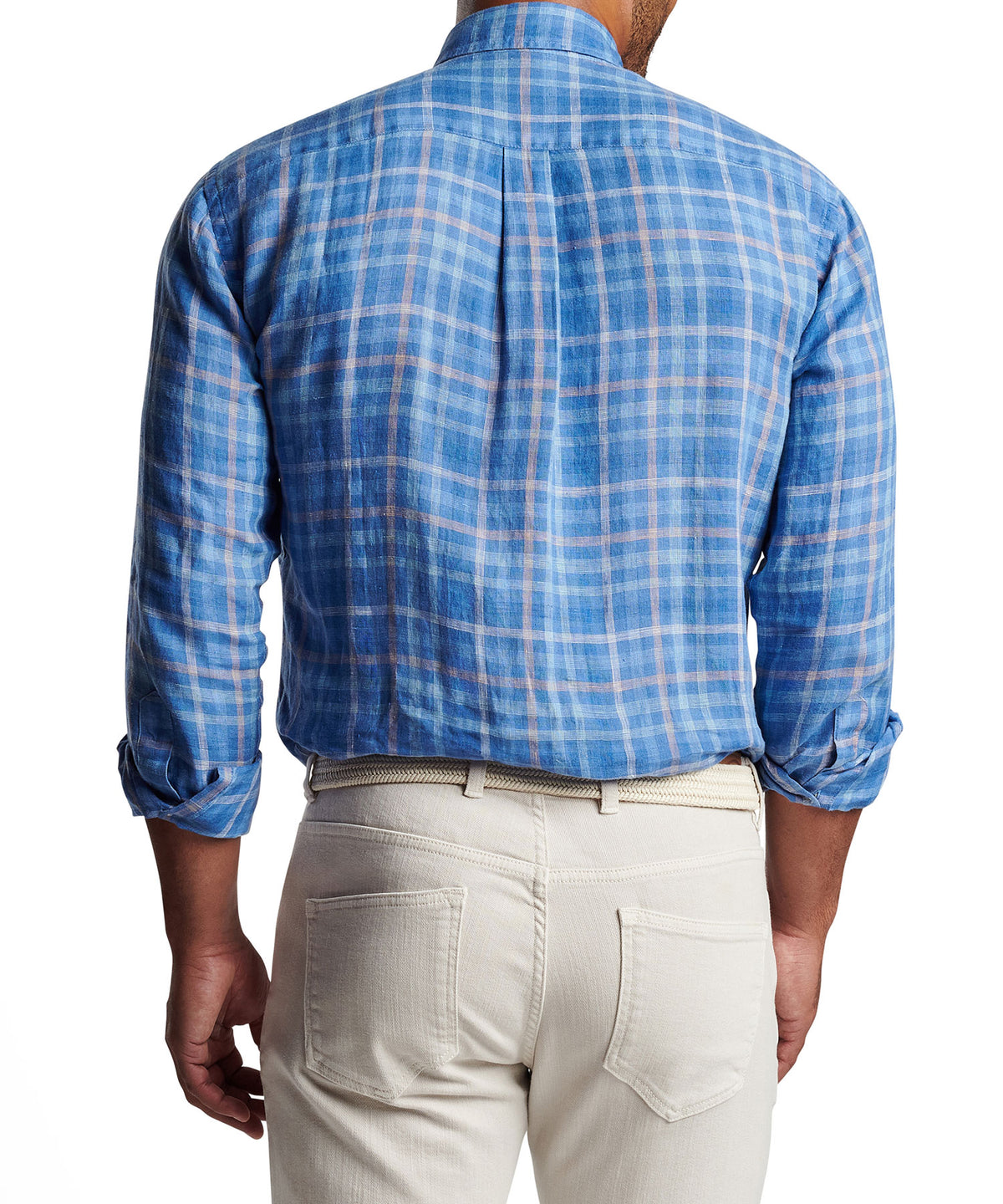 Peter Millar Long Sleeve 'Ashore' Linen Sport Shirt, Big & Tall