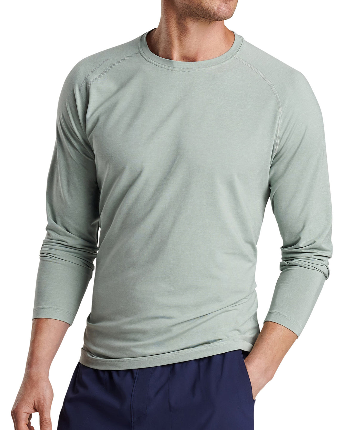 Peter Millar Long Sleeve Aurora Stretch Performance T-Shirt, Big & Tall