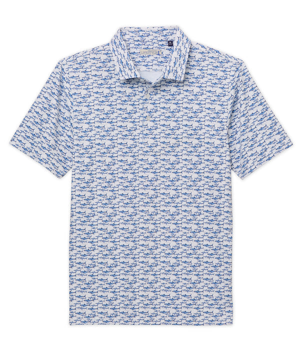 Westport Lifestyle Shark Print Performance Polo Knit Shirt Westport Big & Tall