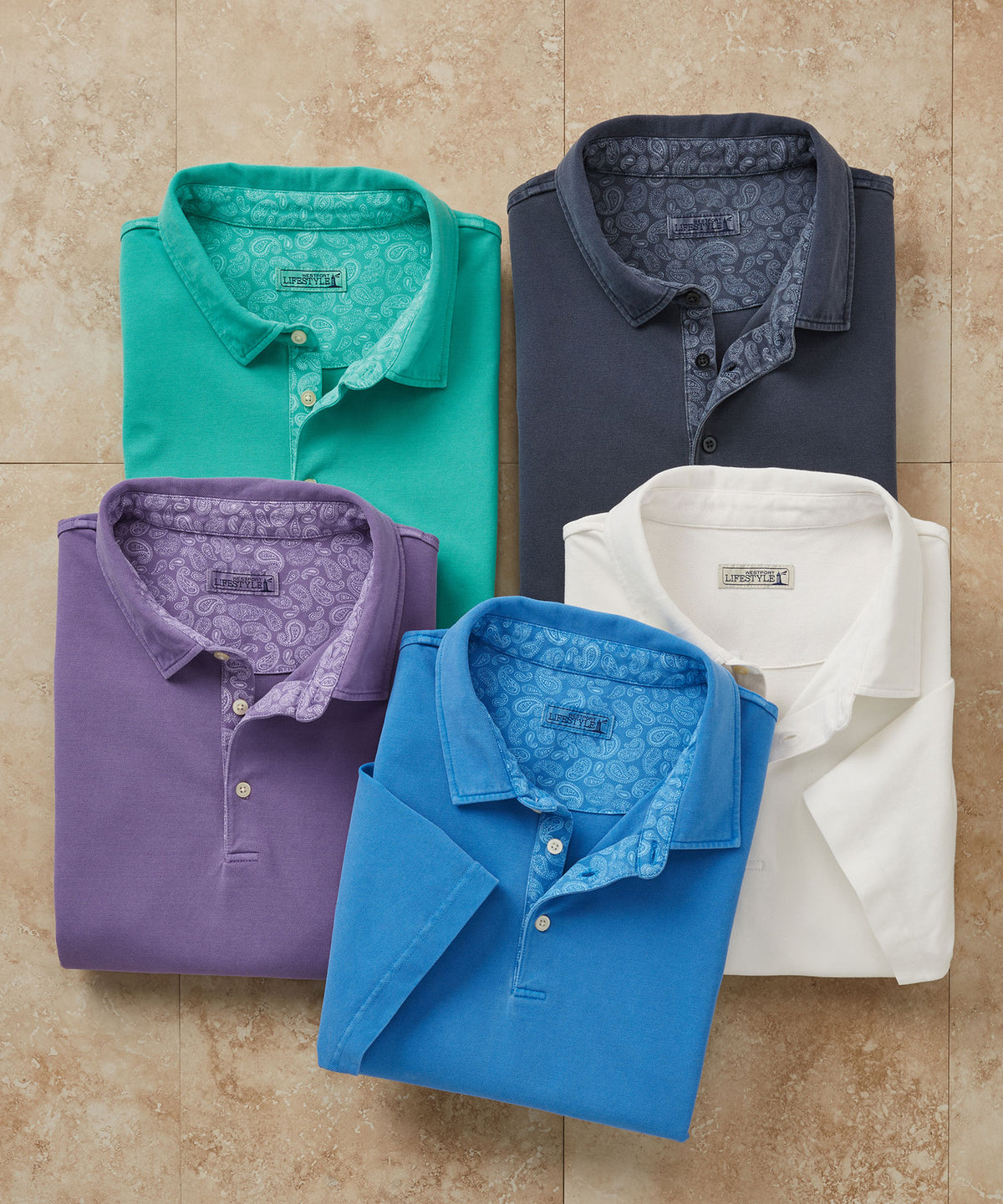 Westport Lifestyle Garment Dyed Pique Polo Knit Shirt, Men's Big & Tall
