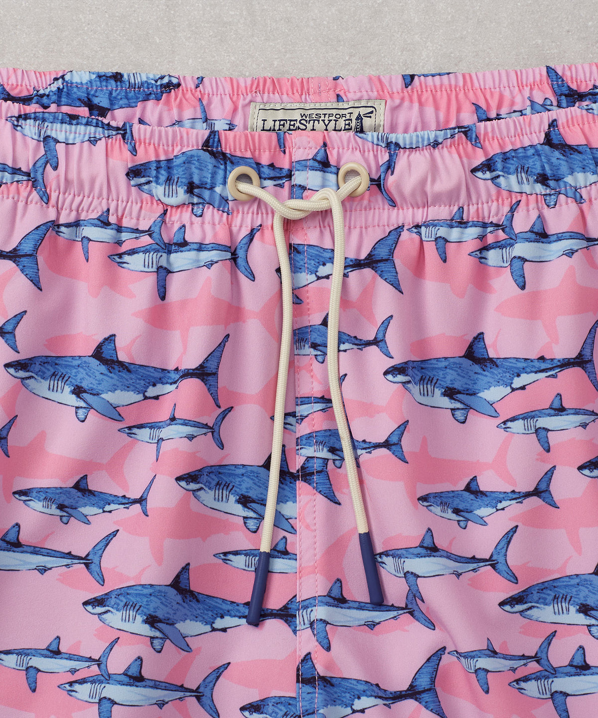 Westport Lifestyle Compo Shark Print Stretch Swim Trunk, Big & Tall