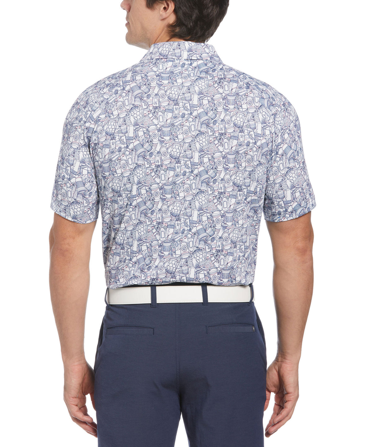 Callaway Short Sleeve Drink Print Polo Knit Shirt, Men's Big & Tall