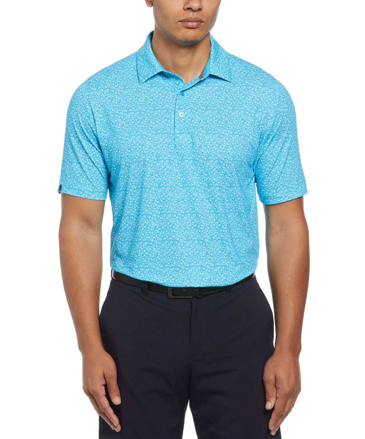 Callaway Short Sleeve Floral Print Polo Knit Shirt, Men's Big & Tall