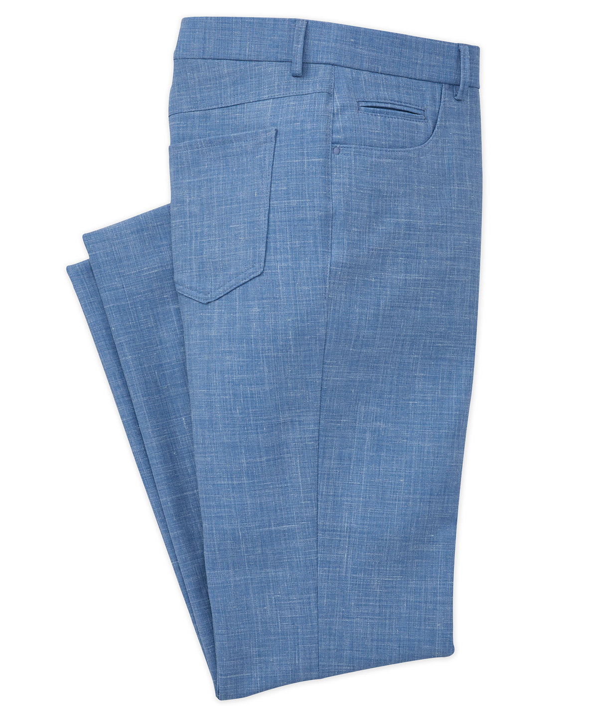 Westport Black Micro Donegal Stretch Five Pocket Linen Pant, Big & Tall