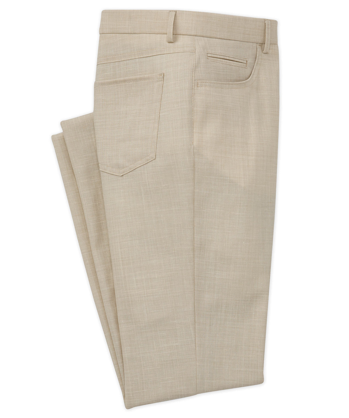 Westport Black Micro Donegal Stretch Five Pocket Linen Pant, Big & Tall