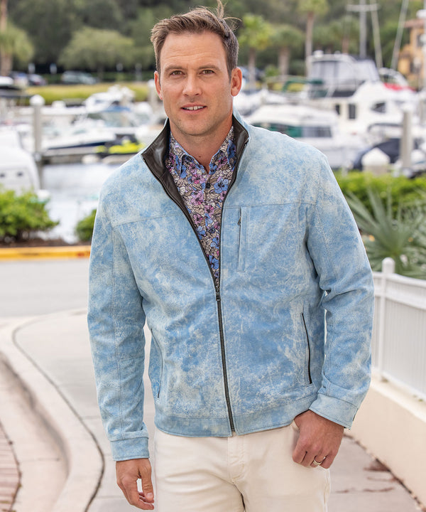 Westport Black Premium Leather Bomber Westport Big & Tall