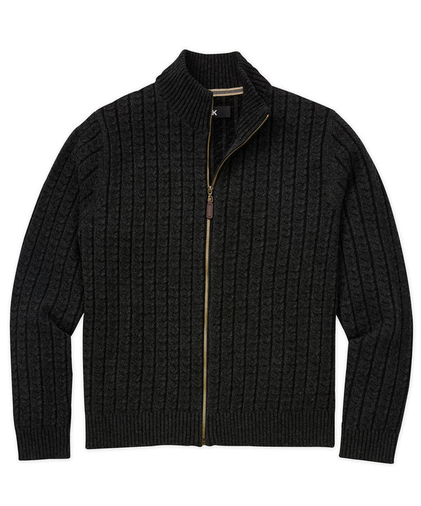 Men s Big Tall Westport Black Full Zip Mock Neck Cardigan Sweater Westport Big Tall