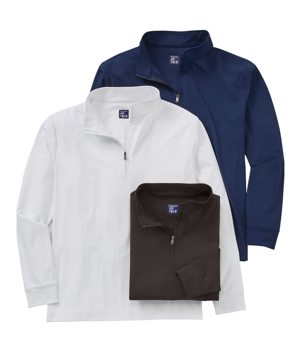 Big & Tall Westport No-Tuck Stretch Quarter Zip Pullover