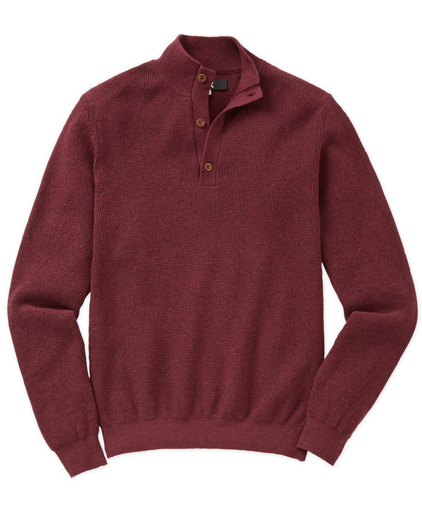 Westport Black Big & Tall Legacy Button Mock Sweater | Westport
