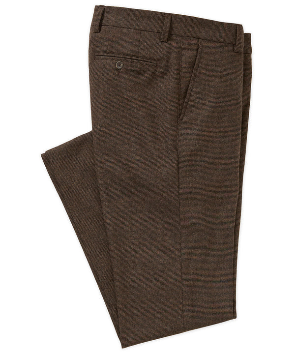 Westport Black Big & Tall Flat Front Houndstooth Pant | Westport