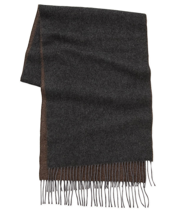 Westport Black Reversible Merino Wool Scarf | Westport Big & Tall