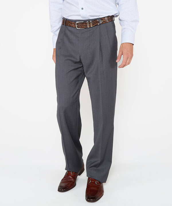 Ballin Big & Tall Pleated Gabardine Trousers | Westport Big & Tall