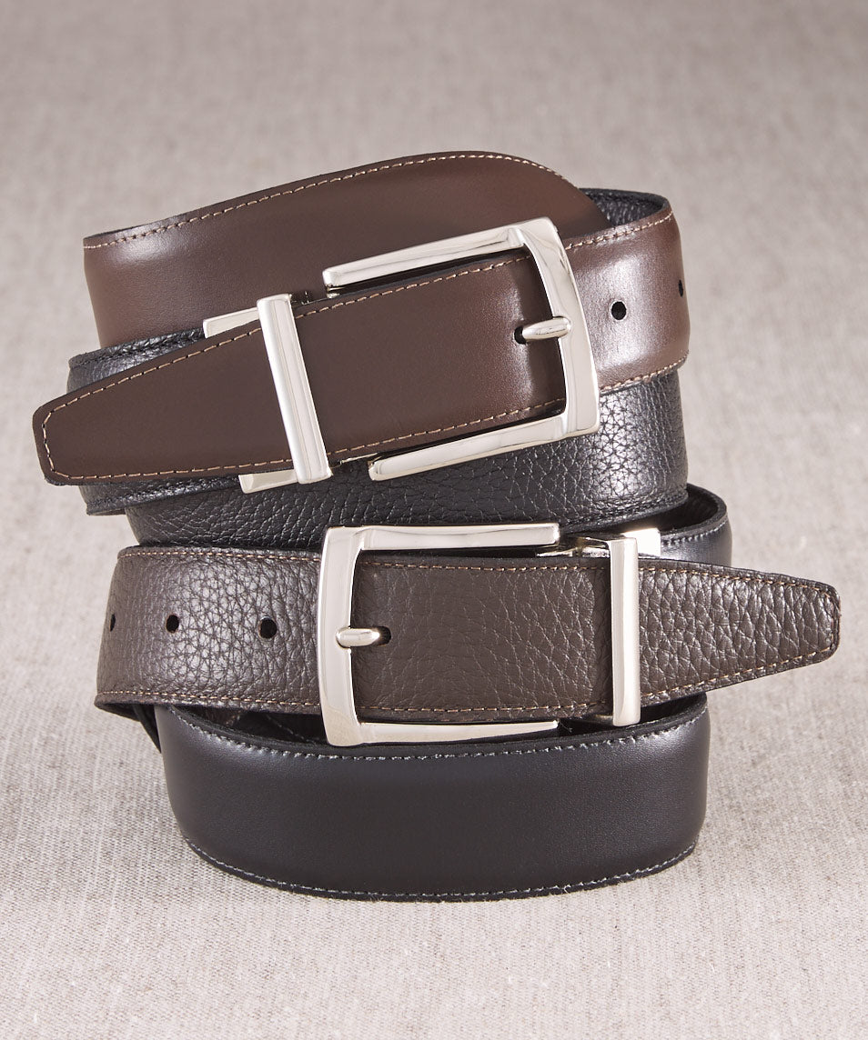Reversible Leather Belt, Men's Big & Tall