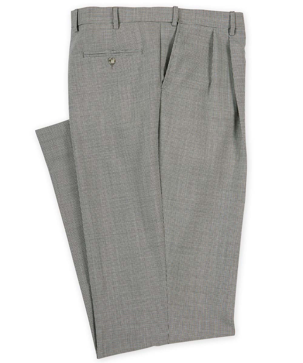 Westport 1989 Pleated Houndstooth Wool Blend Dress Pants, Men's Big & Tall