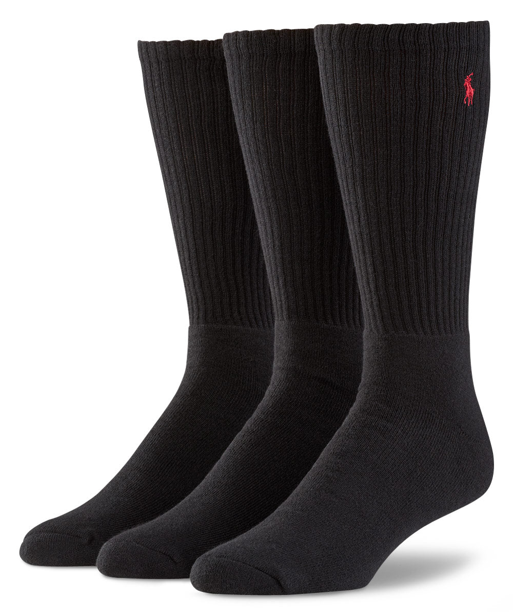 Polo Ralph Lauren Athletic Crew Socks (3-Pack), Men's Big & Tall