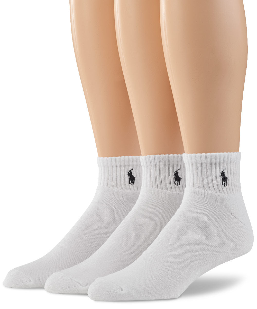 Polo Ralph Lauren Quarter Top Athletic Socks (3-Pack), Men's Big & Tall