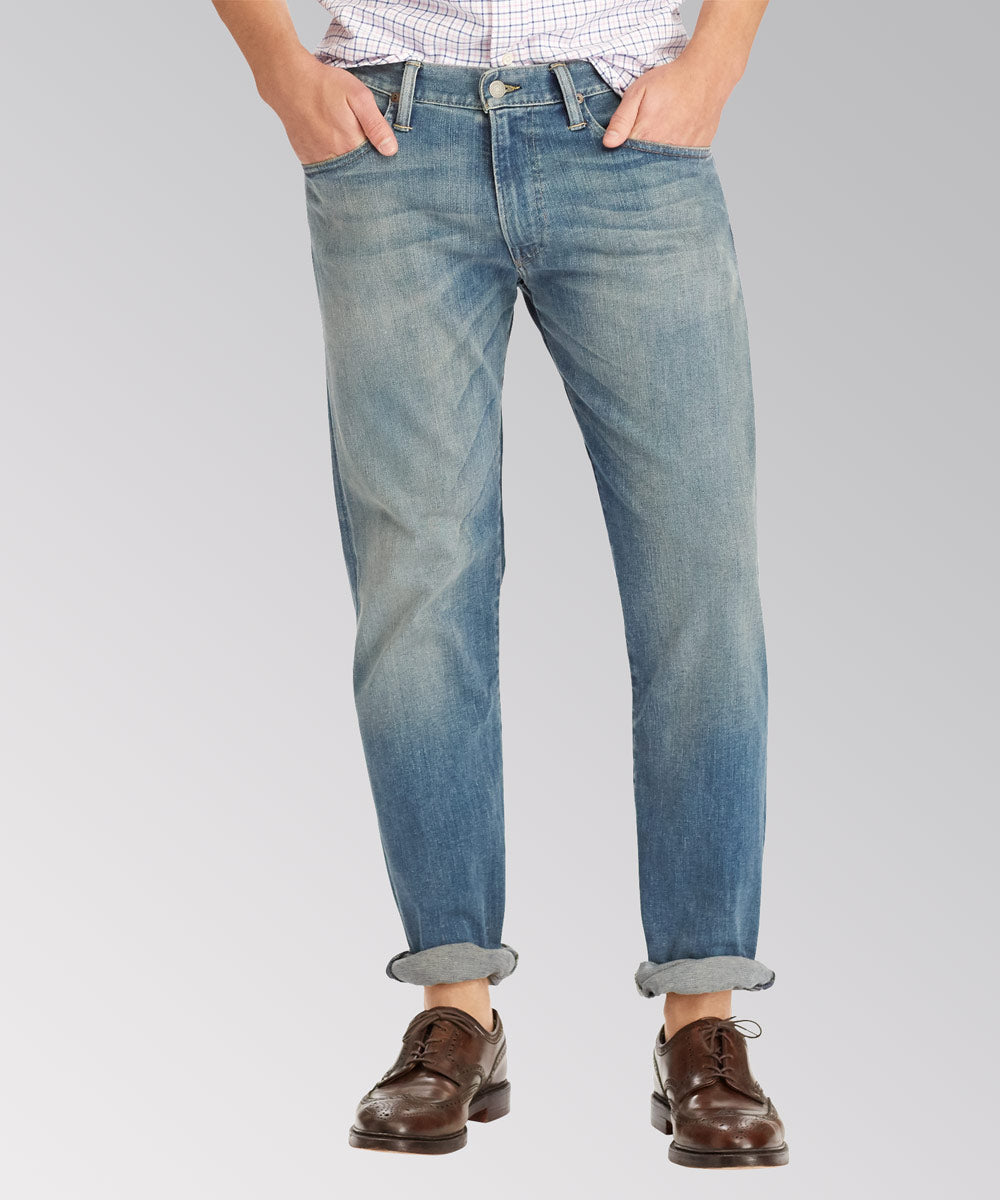 Polo Ralph Lauren Light Wash Stretch Five-Pocket Jeans, Men's Big & Tall