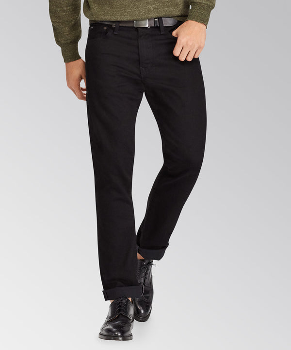 Polo Ralph Lauren Men's Big & Tall Black Wash Stretch 5-Pocket