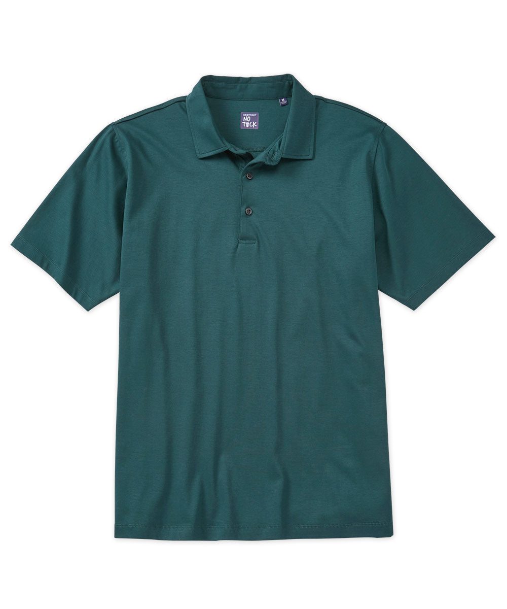 Westport No-Tuck LustreTech Stretch Cotton Short Sleeve Polo Shirt, Men's Big & Tall