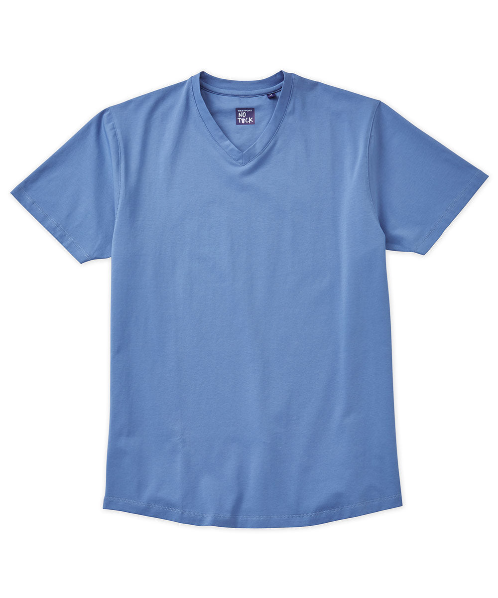 Westport No-Tuck Stretch V-neck Tee Shirt, Men's Big & Tall