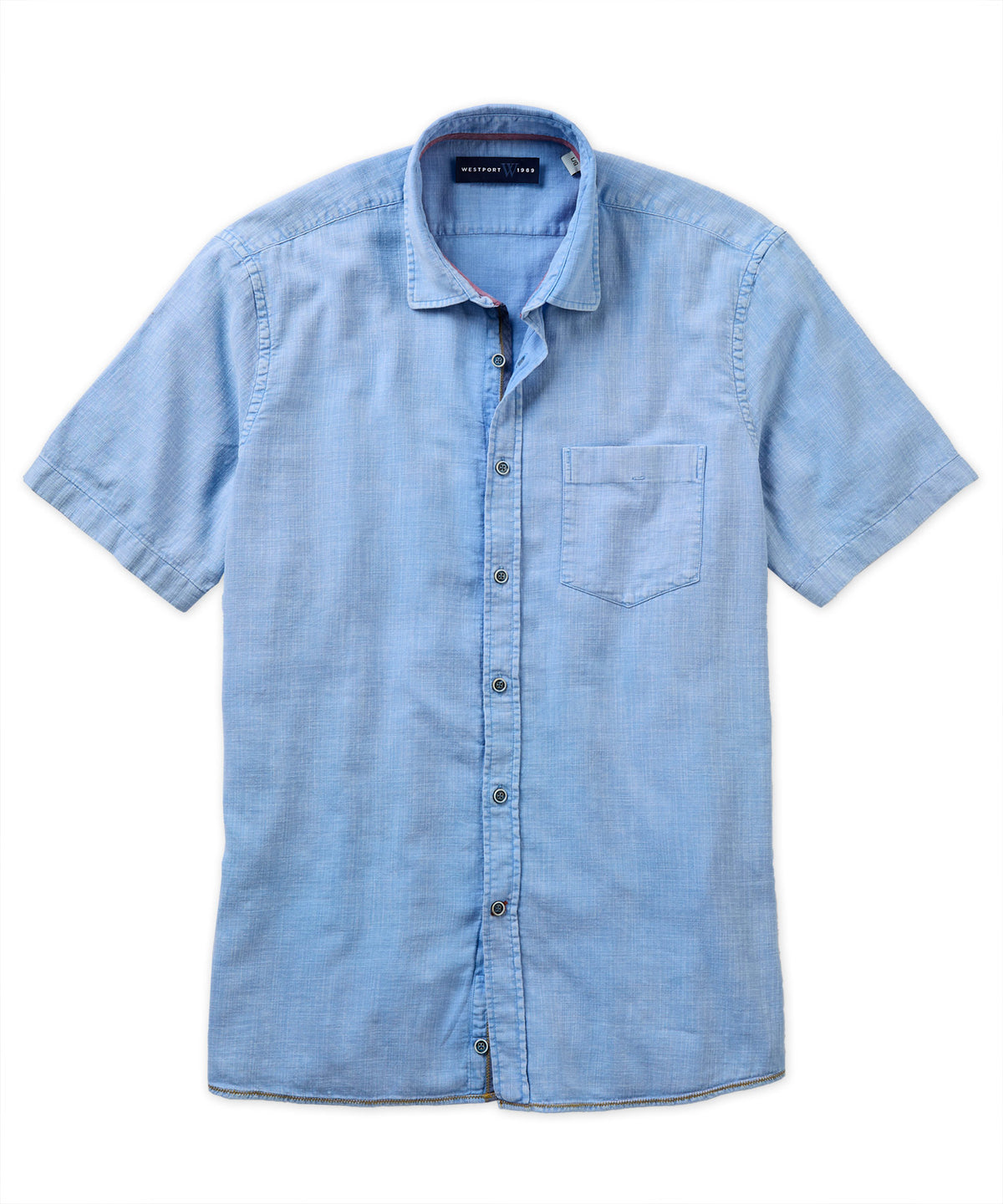 Westport 1989 Garment Dyed Slub Cotton Sport Shirt, Men's Big & Tall