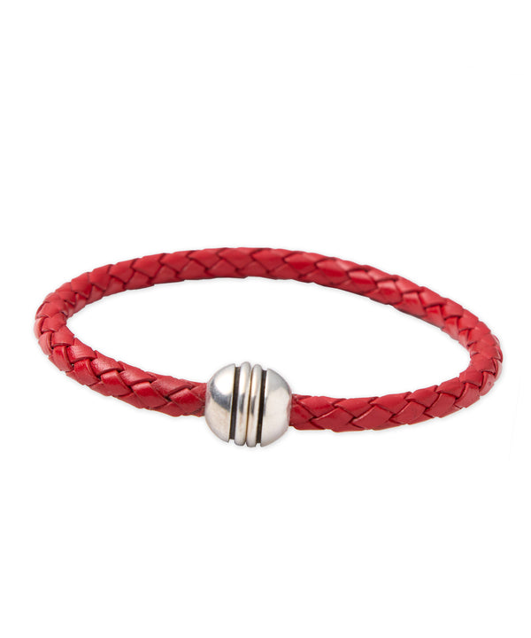 Torino Woven Large Sized Single Ball Magnetic Clasp Bracelet