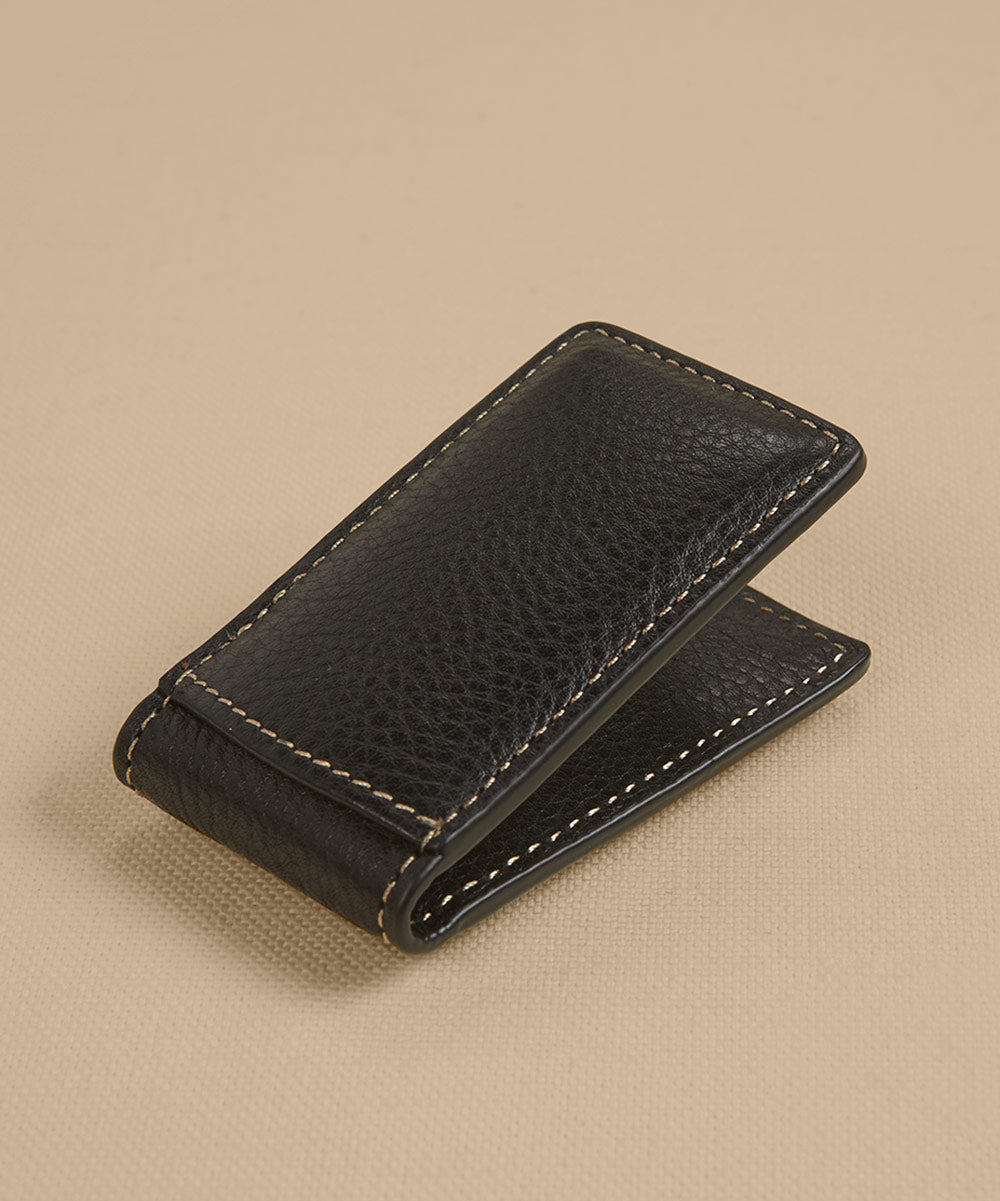 Torino Tumbled Leather Magnetic Money Clip