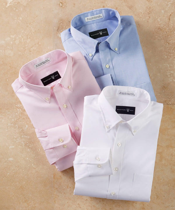 Cooper & Stewart Big & Tall Non-Iron Pinpoint Button-Down Collar Dress Shirt Cooper & Stewart Big & Tall Non-Iron Pinpoint Button-Down Collar Dress Shirt