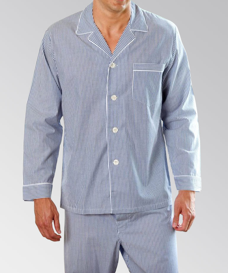 Majestic Long Sleeve Cotton Pajamas Set, Men's Big & Tall