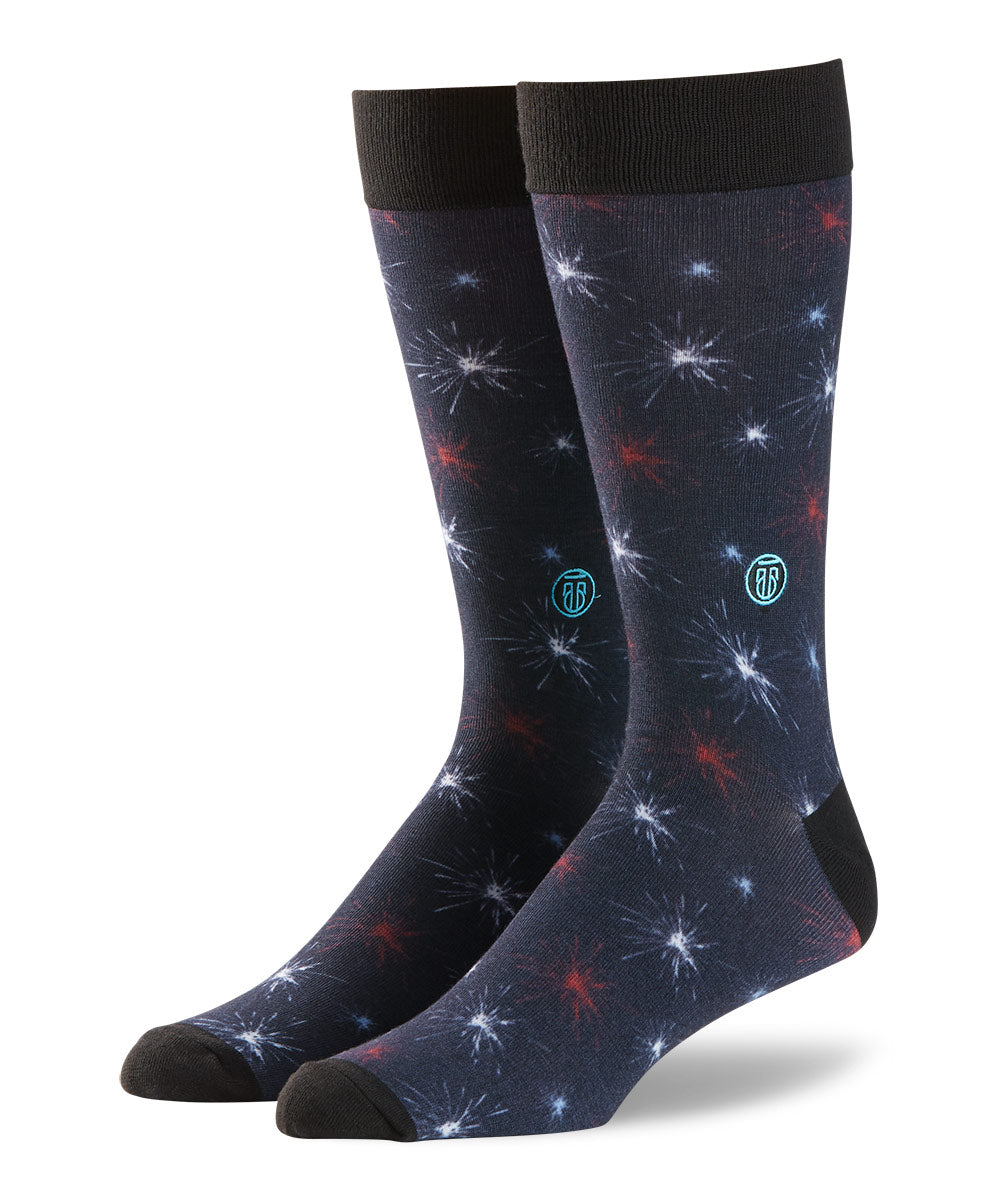 TallOrder Patterned Crew Socks - The Bobby, Men's Big & Tall