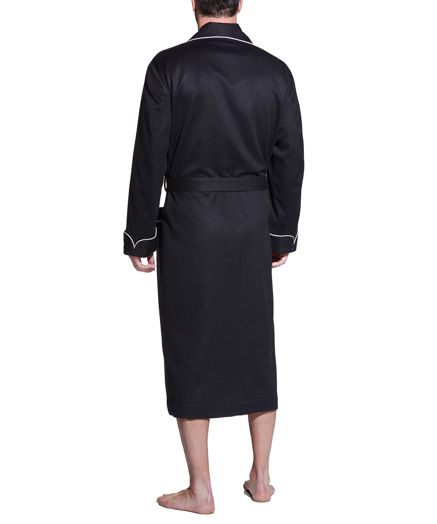 Westport Black Made-to-Order Customizable Big & Tall Cashmere Robe ...